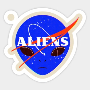 aliens spce program Sticker